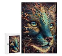 Puzzles para adolescentes 300 PCS Enchanted Feline Retrait -1 Puzzles para adultos Práctico juego para mejorar la memoria Actividades divertidas para el hogar 300 PCS