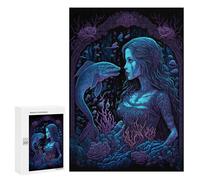 Puzzles para adolescentes 300 PCS Mermaid's Enchanted Underwater Realm Puzzles para adultos Juegos Relajantes Corte Preciso Juego Desafiante Regalos 300 PCS