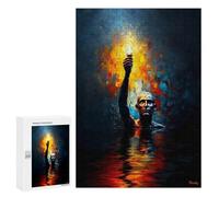 Puzzles para adolescentes 300 PCS The Keeper Beneath The Flood - The Hand that Held The Flame Puzzles para adultos, juego práctico que promueve la memoria, regalos de cumpleaños únicos 300 PCS