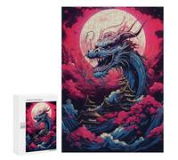 Puzzles para adolescentes 300 piezas rompecabezas Dragon Moon Fantasy Puzzles para adolescentes Juguetes de bricolaje difíciles desafíos únicos regalos de cumpleaños 300 piezas