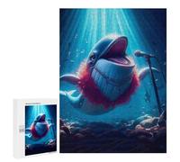 Puzzles para adolescentes 500 piezas Cantando ballena con micrófono rompecabezas para adultos - Juego familiar - Análisis y lógica - Regalos únicos para cumpleaños y Navidad, 500 unidades