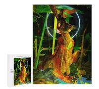 Puzzles para adolescentes 500 piezas Enchanted Forest Rabbit Estatua rompecabezas anti-estrés, decoración perfecta, actividades divertidas para el hogar, 500 piezas