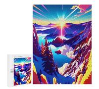 Puzzles para adolescentes 500 piezas Sunrise Over Snowy Peaks Puzzles para adultos Práctico juego para mejorar la memoria Actividades divertidas para el hogar 500 PCS