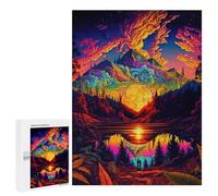 Puzzles para adolescentes 500 piezas Volcanic Reflections Puzzles para adultos Práctico juego para mejorar la memoria Actividades divertidas para el hogar 500 PCS