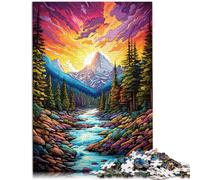 Puzzles para adolescentes Puzzles del Parque Nacional Banff 1000 piezas 14.96 pulgadas x 20.47 pulgadas Rompecabezas de cartón adecuado para niños de 14 años y más Regalos de cumpleaños de Navidad