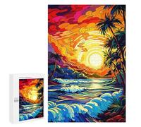 Puzzles para adultos 1000 PCS Sunset Palm Beach Cape -2 Puzzles para Adultos, Juguetes, Decoración de Pared, Regalos para Mujeres, Gran Regalo Para Juegos 1000 PCS