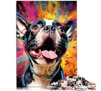 Puzzles para adultos 1000 piezas Animales Perros coloridos Puzzle DIY Juguetes 19.7 pulgadas x 29.5 pulgadas Entrena tu cerebro y tus manos para un adolescente de 14 años y más
