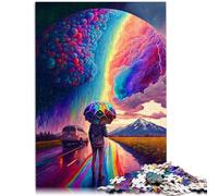 Puzzles para adultos 1000 piezas arco iris espíritu familia divertido rompecabezas juego educativo para cumpleaños Navidad para adolescentes de 14 años y mayores, 50 x 70 cm