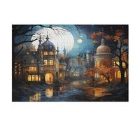Puzzles para adultos, 1000 piezas, arquitectura del paisaje urbano, rompecabezas de madera creativos, juego práctico, decoración familiar (75 x 50 cm)