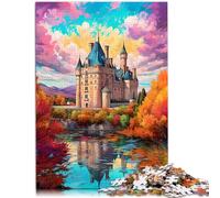 Puzzles para adultos 1000 piezas Castillos del Loira Anti-Stress 26 x 38 cm para regalar a toda la familia para adolescentes de 14 años y más