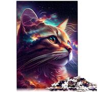 Puzzles para adultos 1000 piezas Cosmic Cat AI Art Poster Family Entertainment Toys 50 x 70 cm Stress Relief dificult Challenge