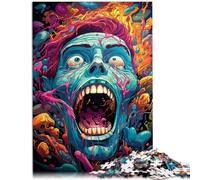 Puzzles para adultos 1000 piezas Cráneo Infierno Puzle Imposible Ayuda al cerebro a entrenar juguetes adictivos para promover la paciencia 26 x 38 cm