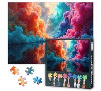 Puzzles para adultos 1000 piezas de caleidoscopio de humo de colores rompecabezas desafiante adecuado para noches de juego Interesante desafío intelectual Tamaño: 70 x 50 cm