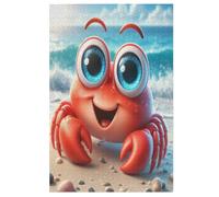 Puzzles para adultos, 1000 piezas, dulce cangrejo, rompecabezas de madera creativos, juego práctico, decoración familiar (78 x 53 cm)