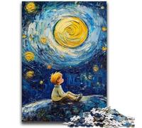 Puzzles para Adultos 1000 Piezas El Principito del Cielo Nocturno Ayuda al Cerebro a Ejercitar Juguetes Adictivos para Cultivar la Paciencia Interacción Padre-Hijo 26x38cm