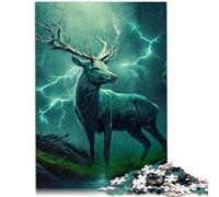 Puzzles para adultos 1000 piezas Enchanted Deer Storm Puzzles Gifts 26x38cm es ideal como regalo para toda la familia para adolescentes de 14 años y más