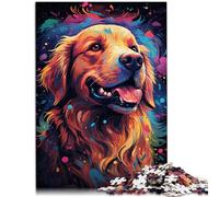Puzzles para adultos 1000 piezas Espacio Golden Retriever Puzzle Imposible 26x38cm Alivio del Estrés Desafío Difícil para Adolescente 14 Años y Más