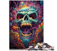 Puzzles para adultos 1000 piezas Esqueleto malvado extraño juguetes educativos 26x38cm cumpleaños único y regalos para los 14 años