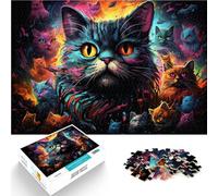 Puzzles para adultos 1000 piezas extraño Fantasy Cat Family Activity Jigsaw 26 x 38 cm Stress Relief dificult Challenge
