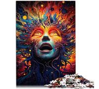 Puzzles para adultos 1000 piezas Fantasía Colorida Dios del Sol Juguetes de Entretenimiento Familiar 26 x 38 cm Juego educativo para Cumpleaños Navidad