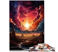 Puzzles para adultos 1000 piezas Fantástica puesta de sol Cielo estrellado Montaje de motivos antiestrés Staycation Kill Time 19.7 pulgadas x 29.5 pulgadas para adolescentes 14+