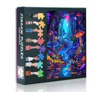 Puzzles para adultos 1000 piezas Fantasy Magic Forest, Jigsaw Puzzles 1000 Piezas Vida Silvestre Champiñones Desafiantes Juegos de Puzzle para Mujeres Decoración del Hogar Regalo Tamaño 70 x 50 cm