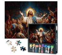 Puzzles para adultos, 1000 piezas, Jesucristo, rompecabezas de Jesús, creyentes, 1000 piezas, juego de desafío familiar, ideal para entusiastas de los puzles, jóvenes y familiares, tamaño: 70 x 50 cm