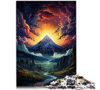 Puzzles para adultos 1000 piezas Juego de prueba sobre las cumbres de las montañas 26x38 cm con piezas totalmente encajables de formas aleatorias para los 14 años y más