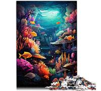 Puzzles para adultos 1000 piezas Mar profundo Difícil Puzzle Duro Alivio del Estrés Staycation Matar el tiempo adecuado para adolescentes de 14 años y mayores 26x38cm