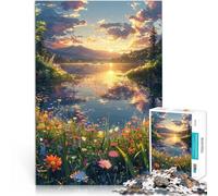 Puzzles para adultos 1000 piezas paisaje de estilo japonés Los rompecabezas de juego estimulantes 26x38cm son ideales como regalos para toda la familia