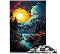 Puzzles para adultos 1000 piezas Paisaje Fantástico Puzzle Imposible 10.27" x 14.96" Regalos de Puzzle de Navidad Adecuado para adolescentes de 14 años y mayores