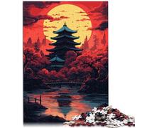 Puzzles para adultos 1000 piezas Paisaje japonés Lunar Difícil Puzzle Duro Entrena tu cerebro y tus manos Adecuado para adolescentes de 14 años y más 50x75cm