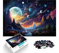 Puzzles para adultos 1000 piezas Paisajes de montaña fantásticos Juguetes Juegos educativos Alivio del Estrés Obra de arte Regalo para adolescente Edad 14 años y más 26x38cm