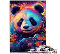 Puzzles para adultos 1000 piezas Panda Animal colorido rompecabezas Diversión Familia 50x70cm Alivio del Estrés Desafío difícil para adolescentes de 14 años y mayores
