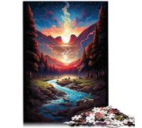 Puzzles para adultos 1000 piezas Parque Nacional de Yellowstone USA Juego de reflexión Alivio del Estrés Estancia de vacaciones Mata el tiempo 19,7 pulgadas x 29,5 pulgadas para los 14 años