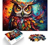 Puzzles para adultos 1000 piezas Pintura de búho Fantástica decoración del hogar Juguetes de rompecabezas regalos secretos de Santa Claus 19.7 pulgadas x 29.5"