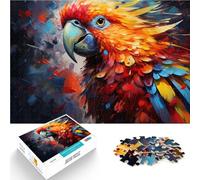 Puzzles para adultos 1000 piezas Pintura de loro en color concurso de velocidad hecho a mano Regalos de rompecabezas de Navidad 19,7 pulgadas x 29,5 pulgadas para adolescentes de 14 años y más