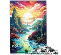 Puzzles para adultos 1000 piezas Puzzles Yangtze River desafío educativo 26x38cm Mejorar el amor entre parejas para adolescentes de 14 años y mayores