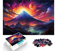 Puzzles para adultos 1000 piezas Rompecabezas de colores Monte Fuji Juego intelectual 26x38cm Alivio del Estrés Desafío difícil para adolescentes de 14 años y mayores