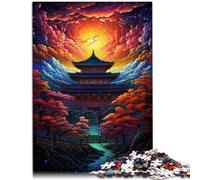 Puzzles para adultos 1000 piezas Templo Bulguksa Corea del Sur Puzzle DIY Juguetes para regalo para toda la familia 19,7 pulgadas x 29,5 pulgadas para los 14 años
