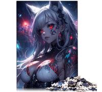 Puzzles para adultos 1000 piezas White Anime Fox Girl Family Activity Jigsaw 26x38cm Regalo de cumpleaños Regalos Decoración de pared