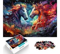 Puzzles para adultos 2000 piezas cielo estrellado fuego caballo aprendizaje juguetes educativos juegos familiares mejorar la memoria 27.56 pulgadas x 39.37 pulgadas para 14 años