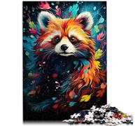 Puzzles para adultos 2000 piezas Puzzles Pintura Color Panda Roux Puzzle Ilustración Juego de Puzzle Estimulante y Juego Familiar 27.56" x 39.37"