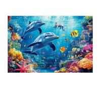 Puzzles para Adultos 2000 Piezas, Vida Marina Delfines Puzzle, Educativo, Intelectual, descompresión, Divertido Juego Familiar Puzzles 2000 Piezas 100 x 70 cm