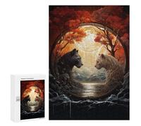Puzzles para adultos, 300 piezas León y tigre A mítico Encounter Puzzles para adolescentes, juguetes de bricolaje, regalos para mujeres, también como regalo para toda la familia, 300 piezas