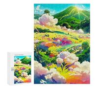 Puzzles para adultos 300 piezas rompecabezas Rainbow Fields of Dreams Puzzle para adultos Juego de mentalidad Análisis y lógica Regalos de cumpleaños y regalos únicos 300 PCS