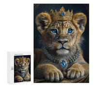 Puzzles para adultos, 300 piezas Royal Lion Cub Majesty Puzzles para adolescentes, juegos de pensamiento, murales, regalos de Navidad y cumpleaños, 300 piezas