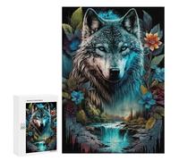 Puzzles para adultos 300 piezas Wolf's Majesty Nature's Symphony Puzzles para adultos, juguetes, decoración de pared, regalos para mujeres, gran regalo para juegos, 300 piezas