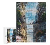 Puzzles para adultos, 500 piezas Bridge to The Future Cityscape Puzzles para adolescentes, juguetes de bricolaje, regalos para mujeres, también como regalo para toda la familia, 500 piezas