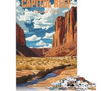 Puzzles para adultos 500 piezas Capitol Reef National Park Puzzle para adultos Rompecabezas de madera Juegos de Puzzle Divertidos 500 piezas (52 x 38 cm)